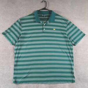 Masters Collection Golf Polo Shirt Green Stripe Masters Mens 3XL Pima Cotton